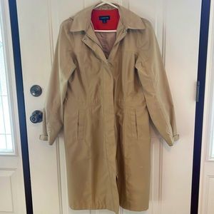 Lands End trench coat with hood